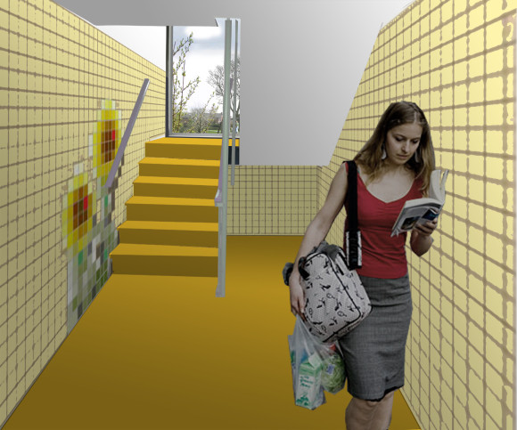 hall met zonnebloemen MEER GEEL